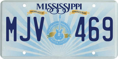 MS license plate MJV469