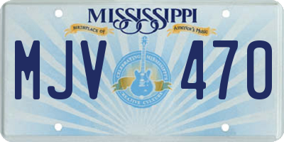 MS license plate MJV470