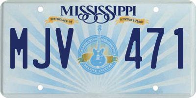 MS license plate MJV471