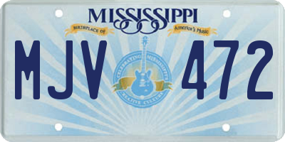 MS license plate MJV472