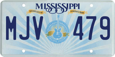 MS license plate MJV479