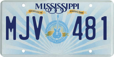 MS license plate MJV481