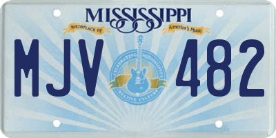 MS license plate MJV482