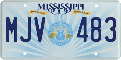 MS license plate MJV483