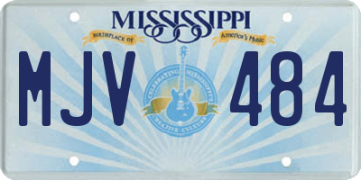 MS license plate MJV484