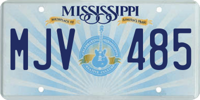 MS license plate MJV485