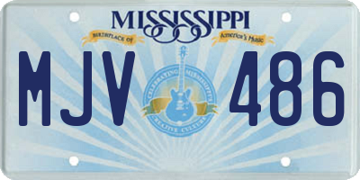 MS license plate MJV486