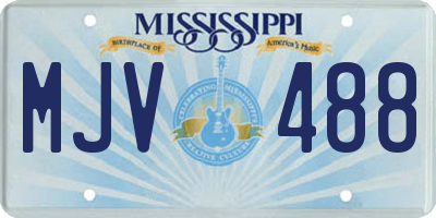 MS license plate MJV488