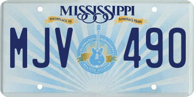 MS license plate MJV490