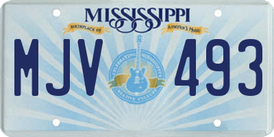 MS license plate MJV493