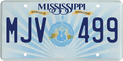 MS license plate MJV499