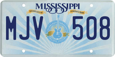 MS license plate MJV508