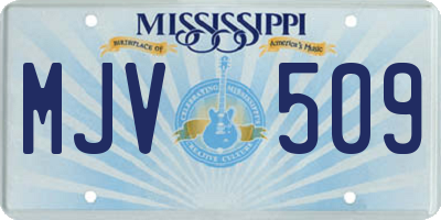 MS license plate MJV509