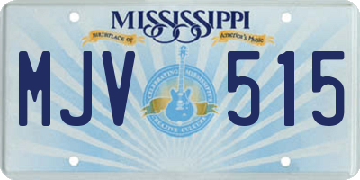 MS license plate MJV515