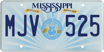 MS license plate MJV525