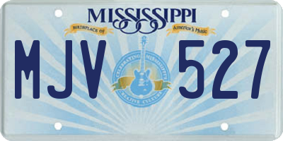 MS license plate MJV527