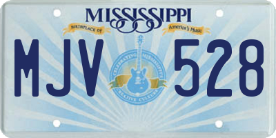 MS license plate MJV528