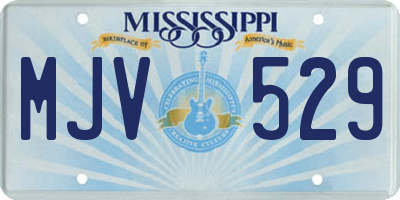 MS license plate MJV529