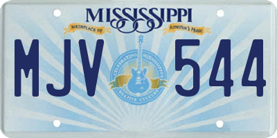 MS license plate MJV544
