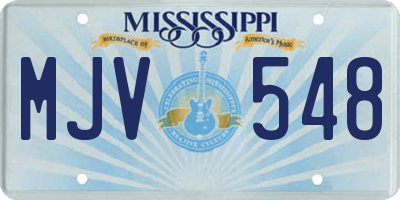 MS license plate MJV548