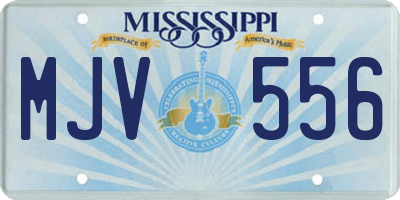 MS license plate MJV556