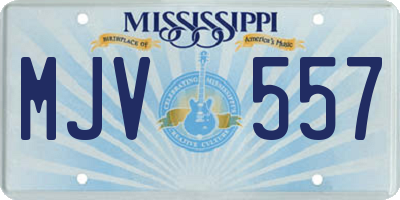 MS license plate MJV557