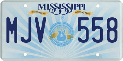 MS license plate MJV558