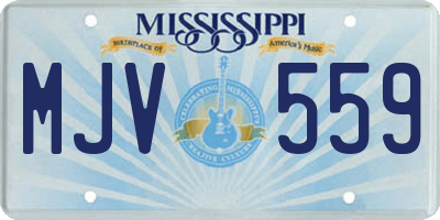 MS license plate MJV559