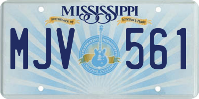 MS license plate MJV561