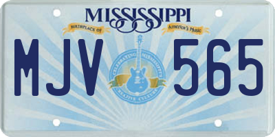 MS license plate MJV565