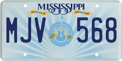 MS license plate MJV568