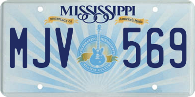 MS license plate MJV569