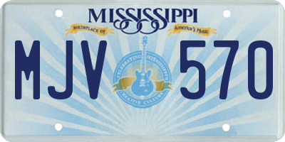 MS license plate MJV570