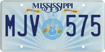 MS license plate MJV575