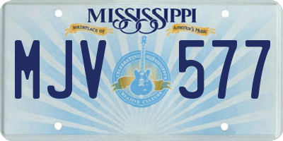 MS license plate MJV577