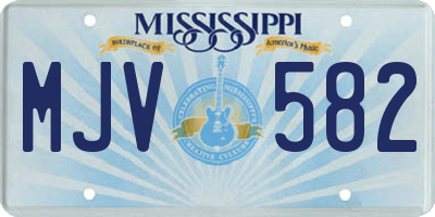 MS license plate MJV582