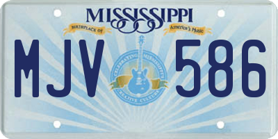 MS license plate MJV586