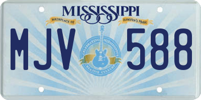 MS license plate MJV588