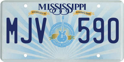 MS license plate MJV590