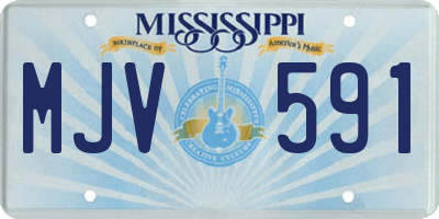 MS license plate MJV591