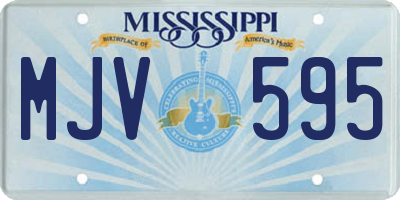 MS license plate MJV595