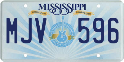 MS license plate MJV596