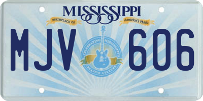 MS license plate MJV606