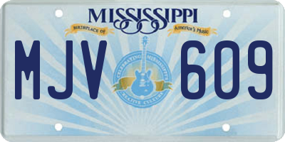 MS license plate MJV609