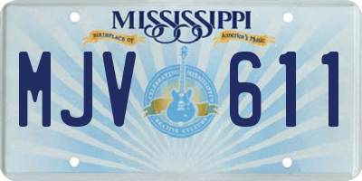 MS license plate MJV611