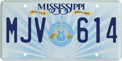 MS license plate MJV614