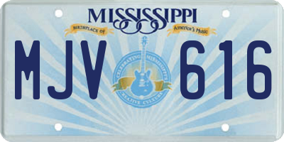 MS license plate MJV616