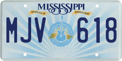 MS license plate MJV618