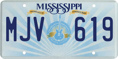 MS license plate MJV619