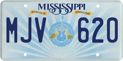 MS license plate MJV620